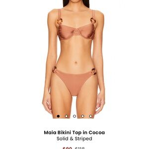 Solid & Striped Maia Bikini Top in Cocoa